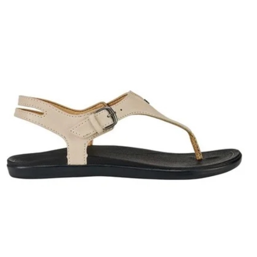 OluKai Women’s Eheu T-Strap Sandal — Cream 8